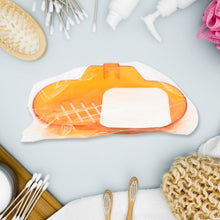 Wall Mounted Plastic Soap Dish Holder with Self Adhesive Tray for Bathroom