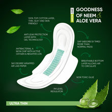 Ultra Thin Sanitary Pads with Neem & Aloe Vera (32 Pads)