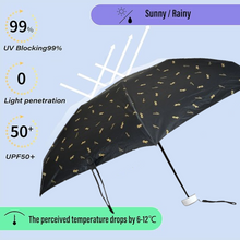3-Fold Cute Umbrella – Sun & Rain Protection, UV Shield (1 Pc / With Zip Case)