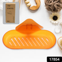Wall Mounted Plastic Soap Dish Holder with Self Adhesive Tray for Bathroom