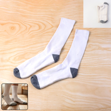 White & Grey Comfort Long Socks (1 Pair)
