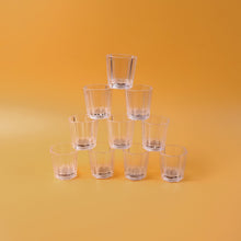 Light-up plastic shot glasses for night parties